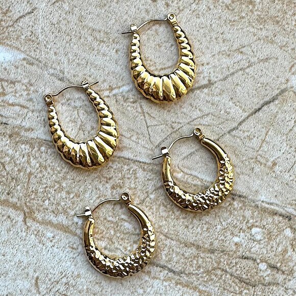 Fashion Gold Earrings Jewelry Pack of 2 - Picture 3 of 5